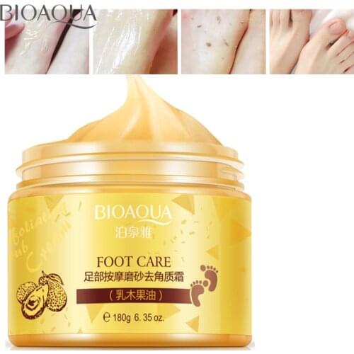 Foot Exfoliating Cream Remove Dead Skin Dirt Shea Butter Massage Feet Creams Anti Wrinkle Nourish Foot Care Moisturizing 180G P