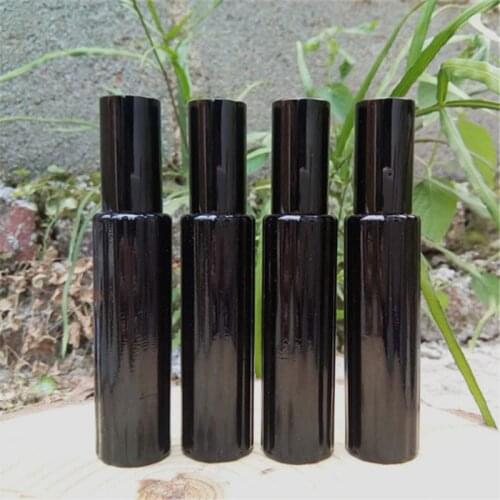 10ml Black Glass Atomizer Empty Perfume Bottle Fragrance Spray Bottle Cosmetic Packaging 20pcs/lot P128