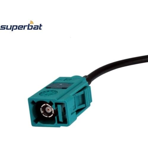 Superbat Radio Antenna Extension Cable Fakra Female Jack "Z" Pigtail Cable RG174 15cm