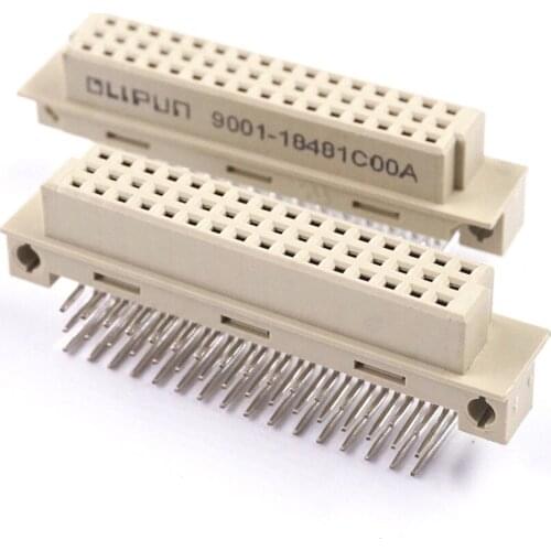 5pcs DIN 41612 Connector 3 Rows 48 Positions Din Female Sockets Receptacle Right Angle Through Hole 3x16 48 Pin Pitch 2.54mm