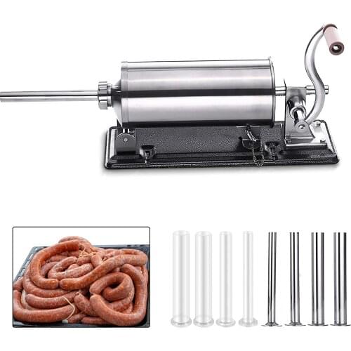 6 LBS/ 3KG Homemade Sausage Stuffer Stainless Steel Sausage Filling Machine Sausage Syringe Meat Filler Sausage Maker