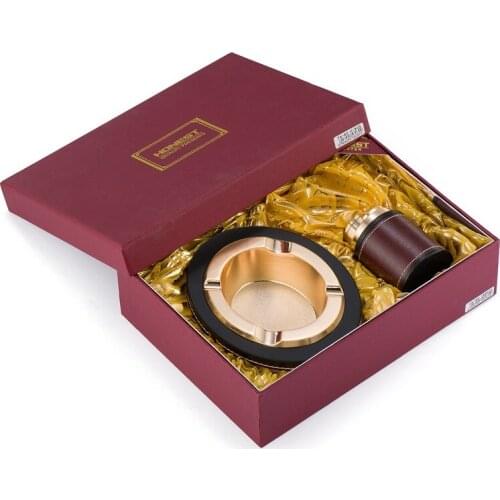 Cigar and Ashtray Lighter Set High-end Business Gifts and Souvenirs Gift for Boyfriend Custom Weed Tray Set Smoking Ashtray Weed