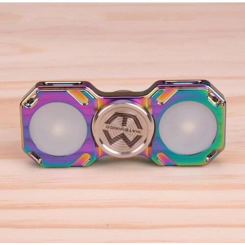 LED Hand Spinner Toys Stainless Brass Steel Metal Fidget Gyro Relieve Stress 688 Bearing 5-7min Electroplate Children Gifts Boys