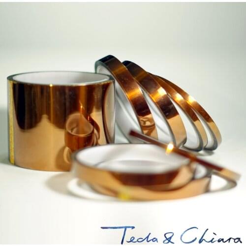 5mm x 100ft Heat Resistant Adhesive Polyimide Insulation Insulating Tape Roll High Temperature For BGA * 5