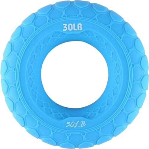 3" 30LB Strength Forearm Hand Grippers Ring Muscle Power Training Exerciser Blue