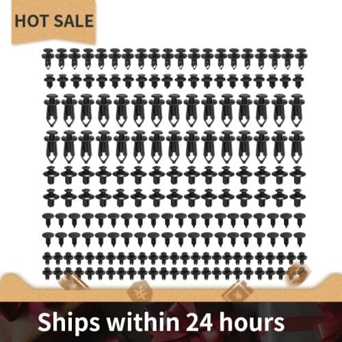 Universal 50/100/190/200 Pcs Auto Fastener Clips Plastic Fastener Rivet Clips Car Push Pin Rivet Trim Clips Fastener Clips