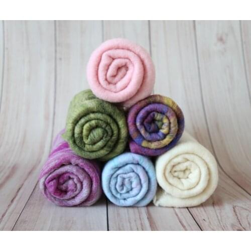 Vintage Baby Cocoon Neutral Blanket Props Newborn Wool Layer Baby Girl Felt Wool Blanket Newborn Photography Props Filler Stuff
