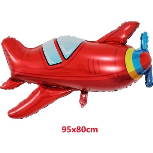 10/20/50pcs Cartoon Plane Foil Helium Balloons Birthday Theme Party Wedding Decoration Air Globos Inflatable For Kids Toys Gift