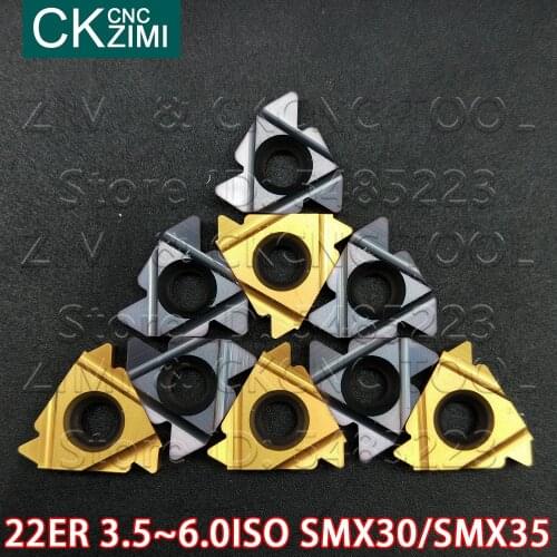 22ER 3.5ISO 4.0ISO 4.5ISO 5.0ISO 5.5ISO 6.0ISO SMX30 SMX35 Carbide Insert internal External Thread wood Turning CNC Lathe Insert