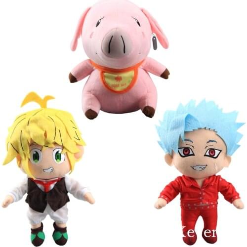 27-30cm The Seven Deadly Sins Plush Toys Pig Hawk Dragons Sin of Wrath Plush Toy Foxs Sin of Green Soft Dolls Women Kids Gift