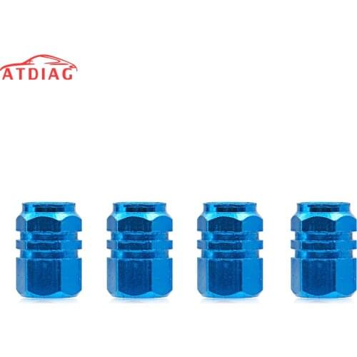 4Pcs Universal Aluminum Car Tyre Air Valve Caps Bicycle Tire Valve Cap Car Wheel Styling Round Red Black Blue Silver Gold