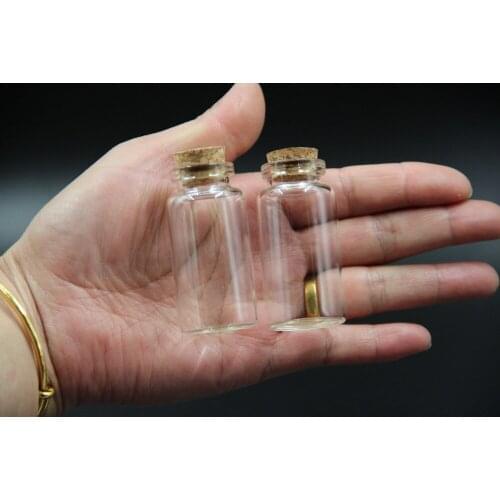 50pcs 30*60mm Small Glass Bottle Vial Glass Jars Cork Stopper Glass Jar Tea Dried Fruit Food Storage Bottle Home Party DIY Decor