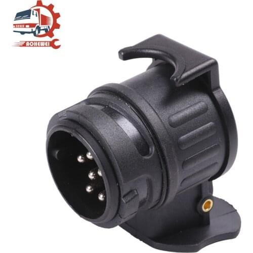 AOHEWEI 13 To 7 Pin Trailer Adapter Plug Connector Towbar Towing Socket Couplings Waterproof Durable for Car Truck Caravan Van