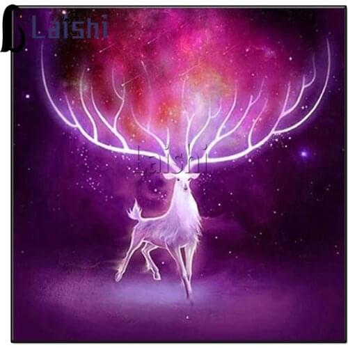 DIY Diamond Painting Cross Stitch Romantic fantasy Deer Embroidery Mosaic Handmade Full Square Round Drill Wall Decor Craft Gift