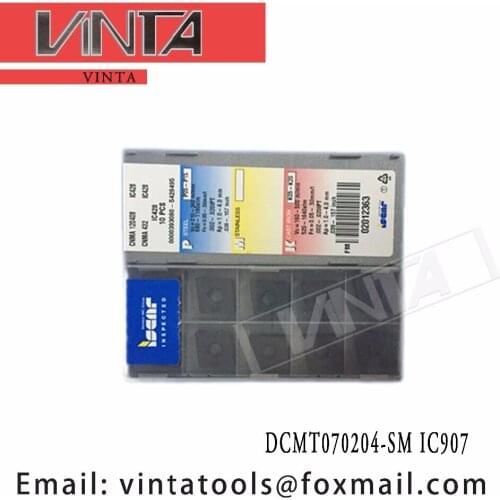 Free shiping high quality DCMT070204-SM IC907 cnc carbide turning inserts