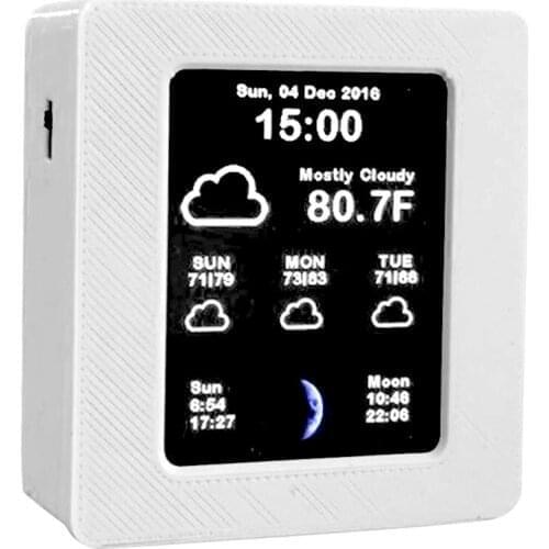 Household Intelligent Wifi Weather Report Clock Time Data Tempearture Display with 2.4inch TFT Color Screen