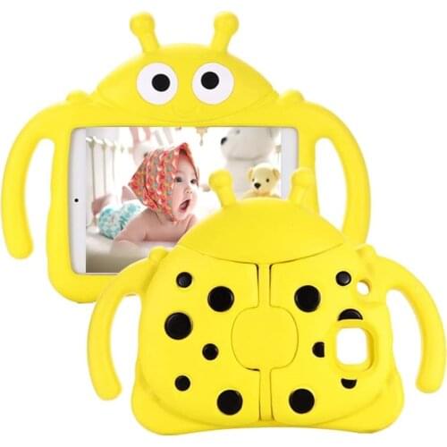With Silicone Handle Cartoon Beetle tablet case for Samsung Galaxy Tab A/3/3 Lite/4/E Lite 7.0'' Food grade BPA-free materials