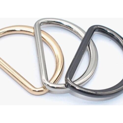 20mm D Ring Silver/Gunmetal D Buckle Zinc Alloy Buckle D Clasp DIY Charm Jewelry Leather Accessories Belt Purse Handbag Hardware