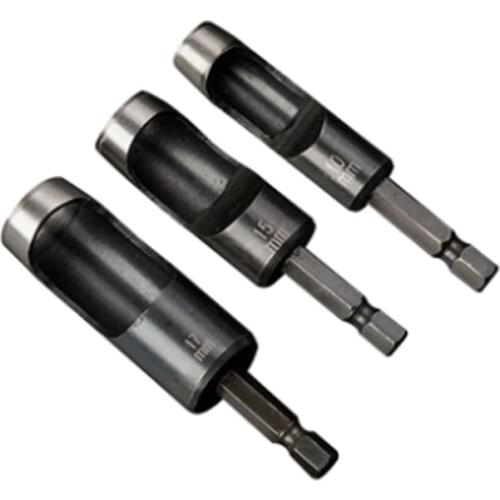 Electric Punching Leather Hole Punch 1/4 Inch Hex Shank Belt Hole Drill Leather Craft Tools for Electric Drill