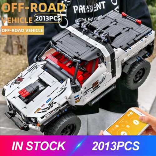 Mould King 18005 APP RC Car Toys Compatible Silver Flagship Off-Road Building Blocks Bricks Assembled Toy Birthday Gifts