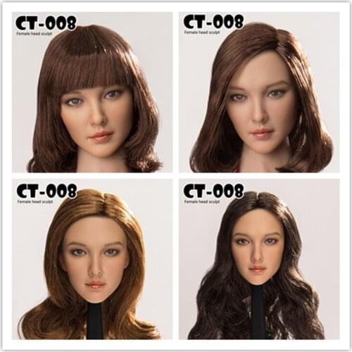 [ESTARTEK] Cat Toys CT008 1/6 Asian Female Head Sculpt for PH TBL JIAO DOLL UD ND LD 12inch Collectible Action Figure DIY