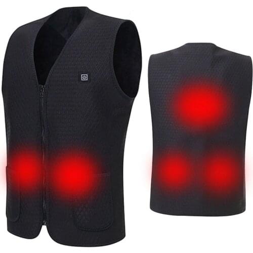 Outdoor Warm Electric Heated Clothing Riding Skiing Fishing USB Charging Electric Heated Vest Photographer Keep Warm Jacket