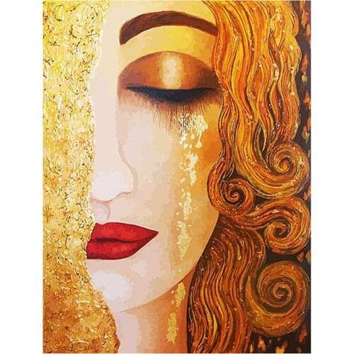 Klimt DIY Embroidery 11CT Cross Stitch Kits Needlework Craft Set Printed Canvas Cotton Thread Home Decoration For Living Sale