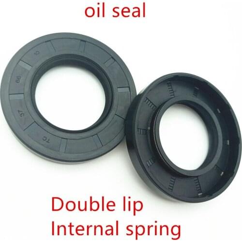 NBR framework oil seal TC30 31 32*50*7 8 8.5 10 11 12 12.5 13mm double lip with clamp spring