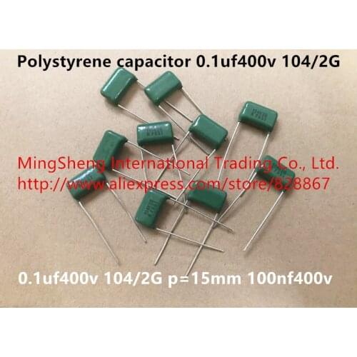 Original new 100% polystyrene capacitor 0.1uf400v 104/2G p=15mm 100nf400v (Inductor)