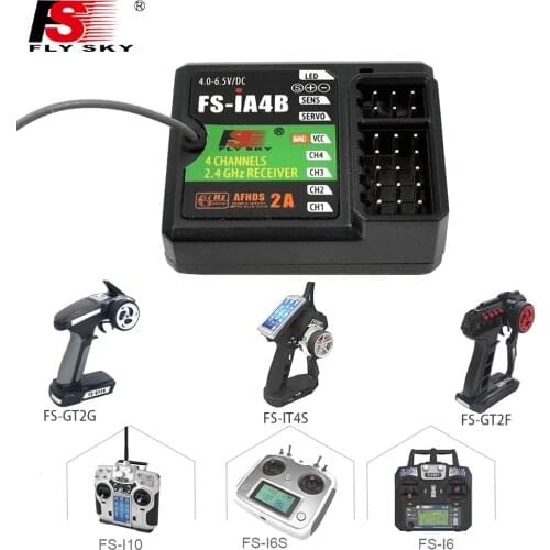 FlySky FS IA4B 2.4G 4CH Receiver Support Data Backhaul PPM Output IBus Port For FS GT2G It4S GT2F I10 I6S I6 Remont Controller