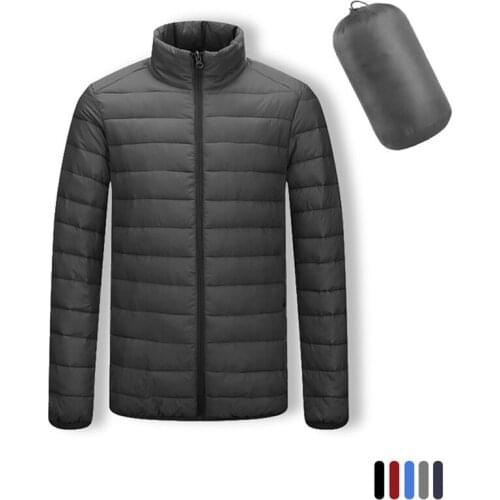Men Down Jacket Autumn Winter Daily Boys Down Cotton Coats Light Down Jackets Men Warm Outerwear Size L XL XXL XXL 4XL