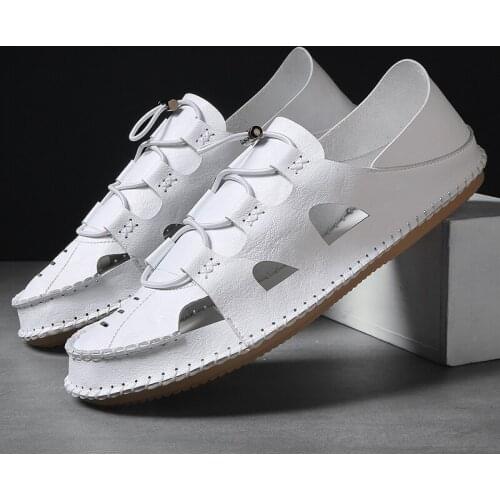 Sportleather slide black da herren sandals&slippers sandalen roman para sandali man beach sports outdoor sandles casual for