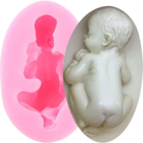 Baby Shape Silicone Mold DIY Craft Soap Resin Molds Fondant Cake Decorating Tools Cookie Candy Clay Chocolate Gumpaste Moulds