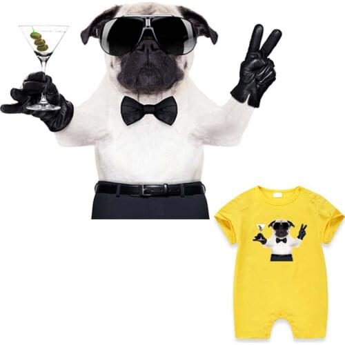 Thermal Patches Party Dog Washable Heat Print On T-Shirt Dresses Sweater Diy Parches Garment Animal Patch Custom Parches