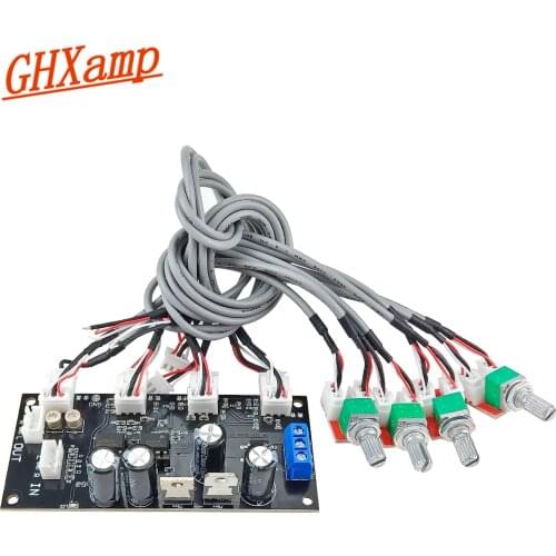 GHXAMP Hifi Preamplifier Tone Board NE5532 Op-Amp Audio Preamp Treble Mid Bass Adjusting Plate Dual AC10-17V 1PC