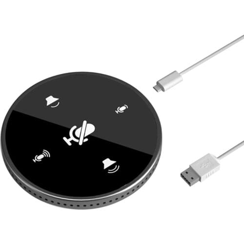 USB Conference Microphone,Omnidirectional PC Computer Condenser Mic with Mute Button for Meeting/Class Plug & Play