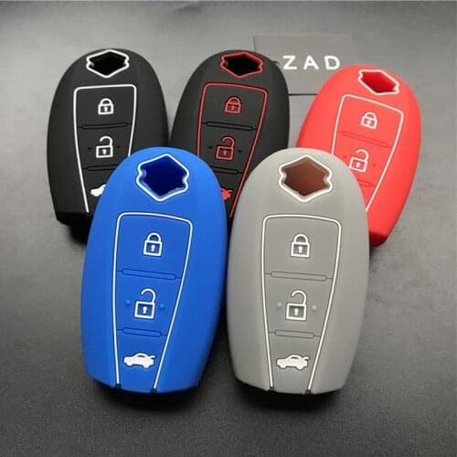 ZAD 3button remote silicone car Key Cover case shell set For Suzuki Swift Kizashi SX4 S-Cross Maruti Ciaz Baleno keyless protect
