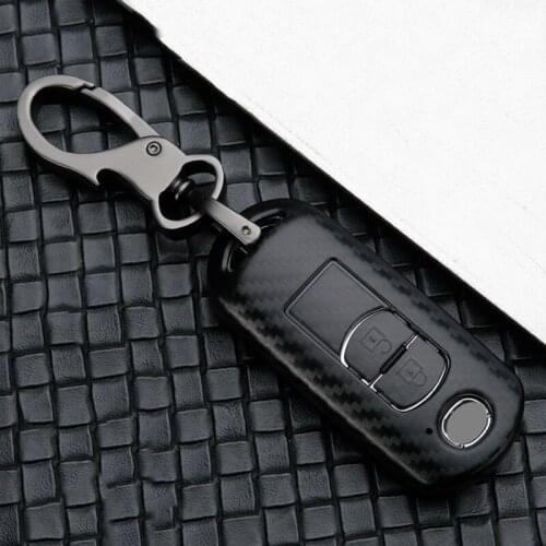 Scrub Carbon ABS Car Key Protect Case Cover For Mazda CX-5 CX5 Atenza 2 3 5 6 CX-3 CX-4 CX-7 CX-9 Atenza Axela 2018 2019 2020