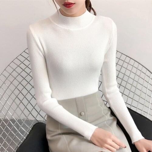 Sweater Woman Winter 2019 Women Fashion Pullover Sweaters Female Slim Long Sleeve Knit Sweater
