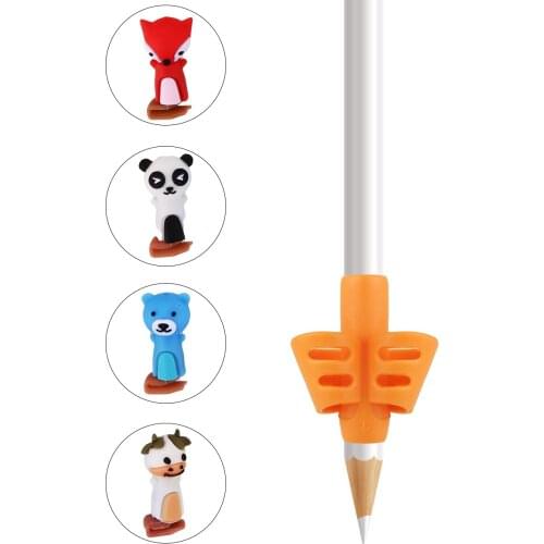 16pcs/set Pencil Grips Pencil Caps Writing Aid Grip Set Writing Posture Correction Tools For Kids Children Writing Control Aid