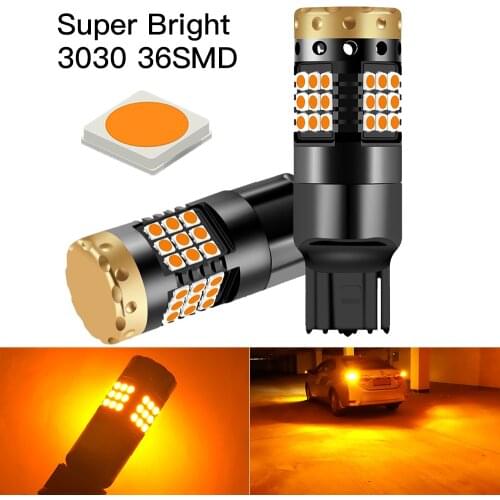 2pcs 21W 4000LM P21W 1156 BA15S 7440 Led BAU15S PY21W Canbus Error Free 36/45SMD 3030 Auto Led Bulbs Car Rear Turn Signal Light