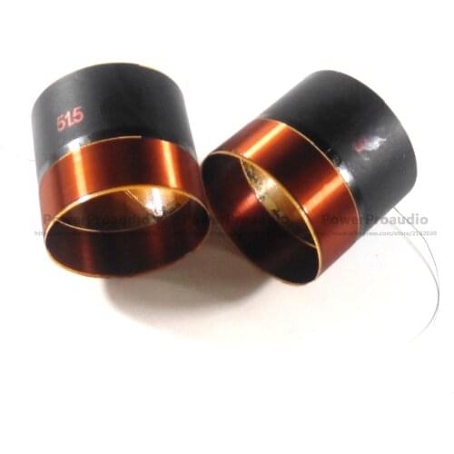 2pcs 51.5mm glassfiber Bass voice coil Pure copper Round wire 8 ohm IN /OUT voice coil