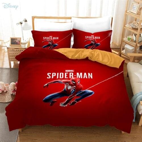 3d The Avenges Spider Man Duvet Cover Set with Pillowcase Cartoon Marvel Character Bedding Set Twin Full Queen King Size 2/3pcs