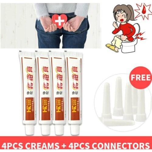 4 Pcs Hemorrhoids Cream Treating Acne Anal Fistula Pain Chinese Patch For Internal Hemorrhoids Piles External Anal Ointment