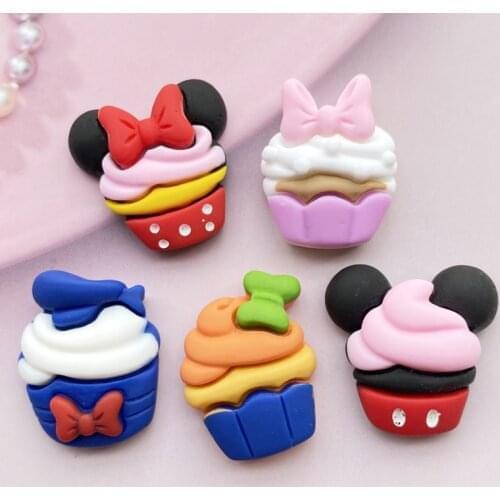 5/10Pcs Kawaii Cute Resin Mixed Cake Flat Back Cabochons Scrapbooking DIY Jewelry Craft Decoration Accessories F7