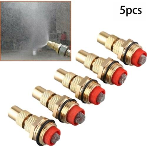 5PCS 1/2 Inch Adjustable Spray Nozzle Brass Atomizing Lawn Misting Sprinkler Garden Supplies Watering & Irrigation