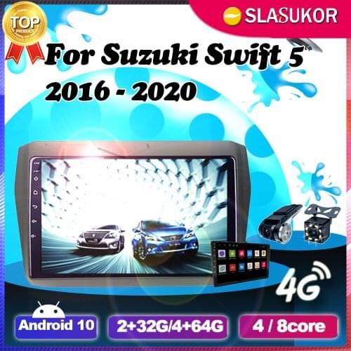 6+128G Android 10 For Suzuki Swift 5 2016 2017 2018 2019 2020 DVD 4G RAM Auto Video Player Navigation Car GPS Cable No 2din