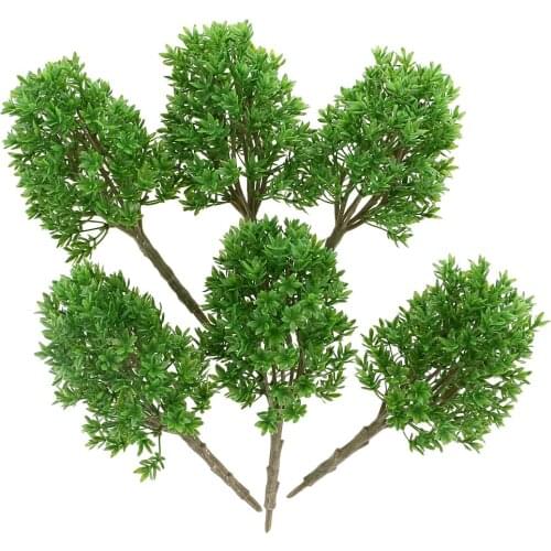 6pcs 20cm/7.87'' DIY 1:30 Scale Model Trees Train Railroad Layout Greenery