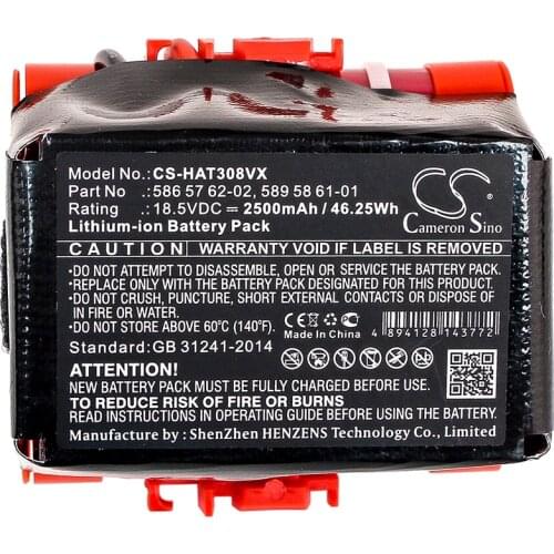 Cameron sino 2500mah battery for GARDENA McCulloch Rob R600 Rob R1000 HUSQVARNA Automower 105 GARDENA 586 57 62-02