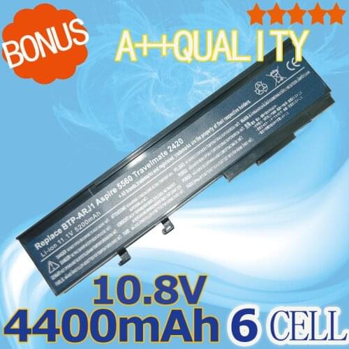 4400MAH 11.1V Laptop Battery for BTP-ARJ1 BTP-B2J1 AMJ1 ANJ1 AOJ1 APJ1 AQJ1 ASJ1 B2J1 TravelMate 6593 GARDA31 TM07B41